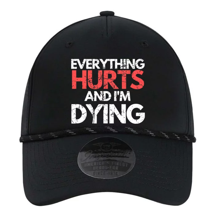 Funny Everything Hurts I'm Dying Fitness Workout Gym Wo Performance The Dyno Cap