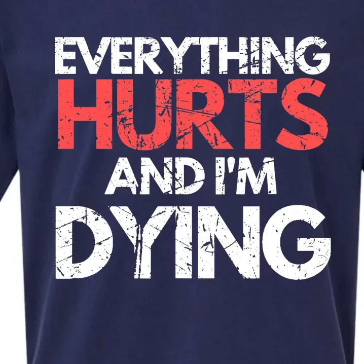 Funny Everything Hurts I'm Dying Fitness Workout Gym Wo Sueded Cloud Jersey T-Shirt