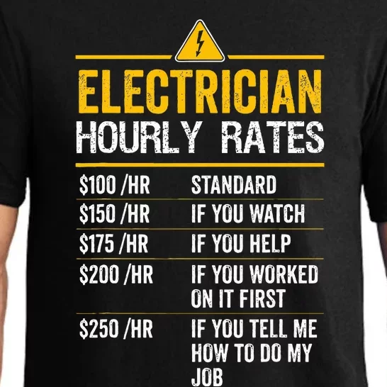 Funny Electrician Hourly Rates Lineman Labor Rates Pajama Set