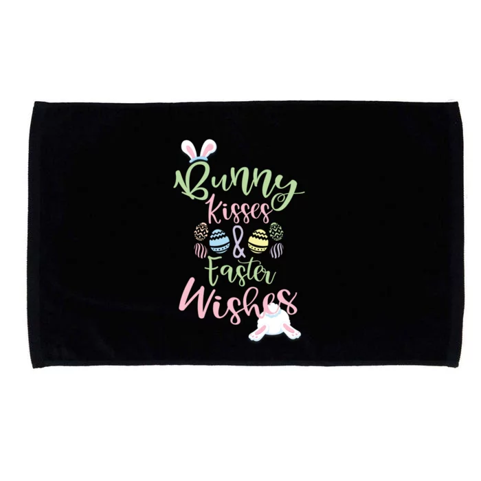 Fun Easter Holiday Greeting Bunny And Easter Wishes Funny Gift Microfiber Hand Towel