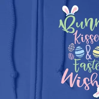 Fun Easter Holiday Greeting Bunny And Easter Wishes Funny Gift Full Zip Hoodie