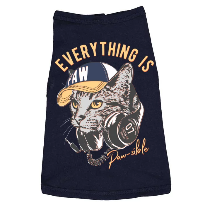 Funny Everything Is Pawsible Hiphop Cat Doggie Tank