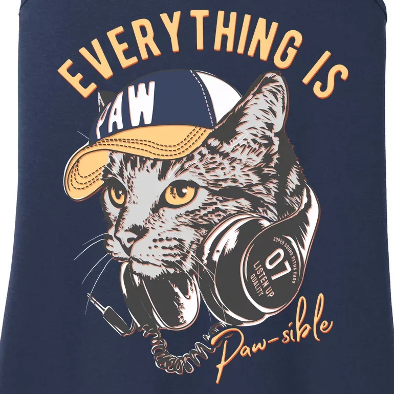 Funny Everything Is Pawsible Hiphop Cat Ladies Essential Tank