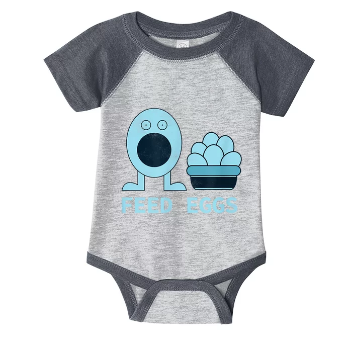 Feed Eggs I Think You Should Leave Infant Baby Jersey Bodysuit