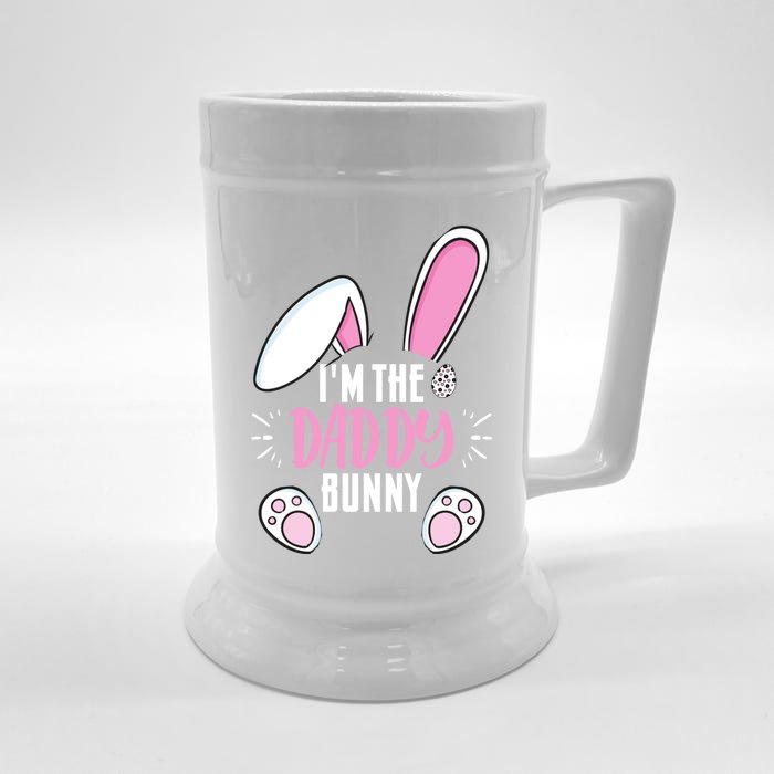 Funny Easter I'm Daddy Bunny For Dads Family Group Gift Front & Back Beer Stein