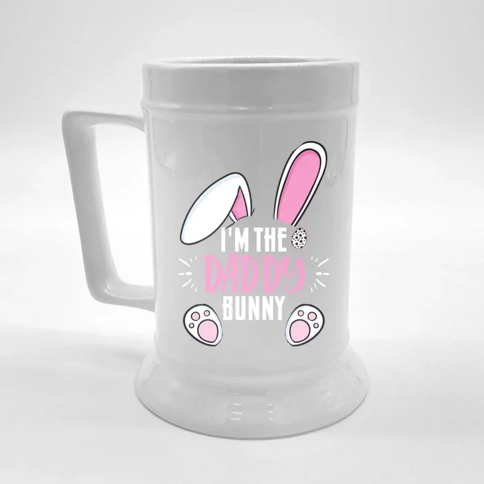 Funny Easter I'm Daddy Bunny For Dads Family Group Gift Front & Back Beer Stein