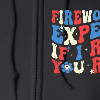 Fireworks Expert If I Run You Run American Flag Groovy Full Zip Hoodie