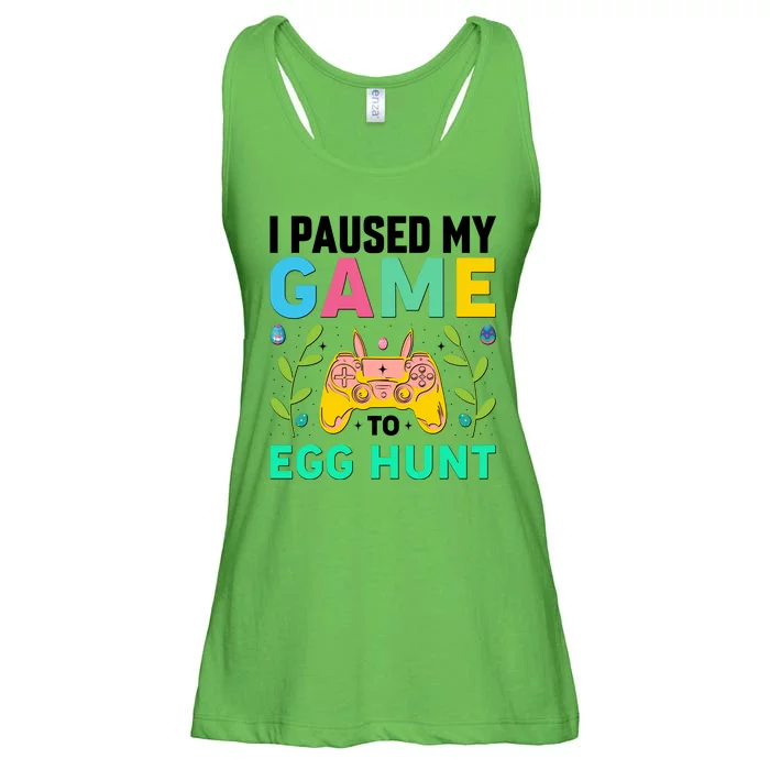 Funny Easter I Pause My Game To Egg Hunt Ladies Essential Flowy Tank