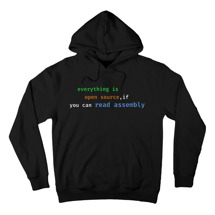 Funny Everything Is Open Source If You Can Read Assembly Hoodie