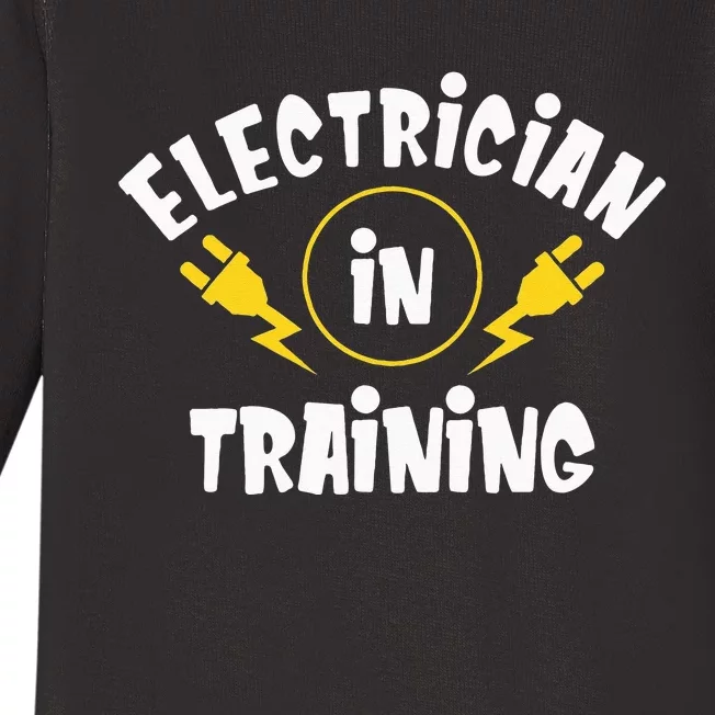 Funny Electrician In Training Baby Long Sleeve Bodysuit