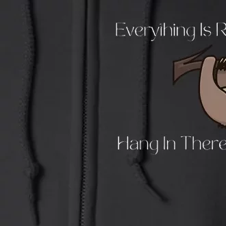 Funny Everything Is Relative Animal Hang In There Full Zip Hoodie