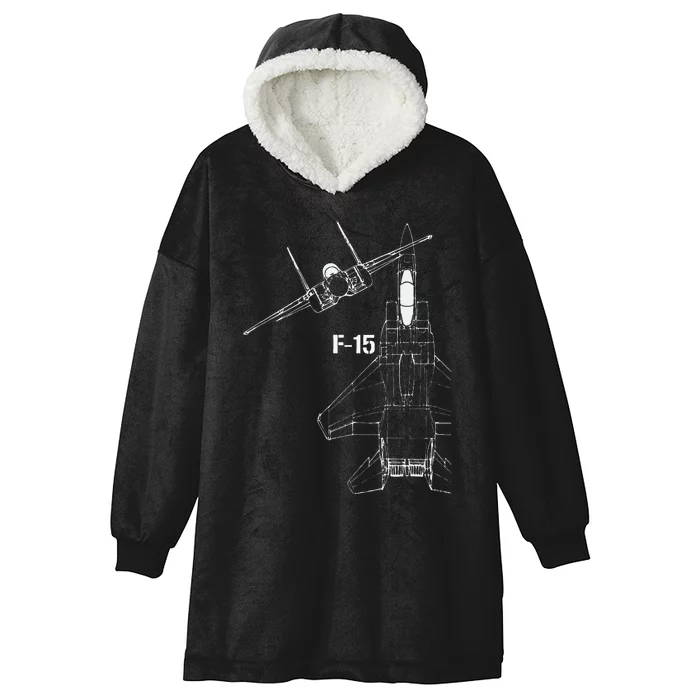 F15 Eagle Jet Military Stealth Fighter Jet Hooded Wearable Blanket