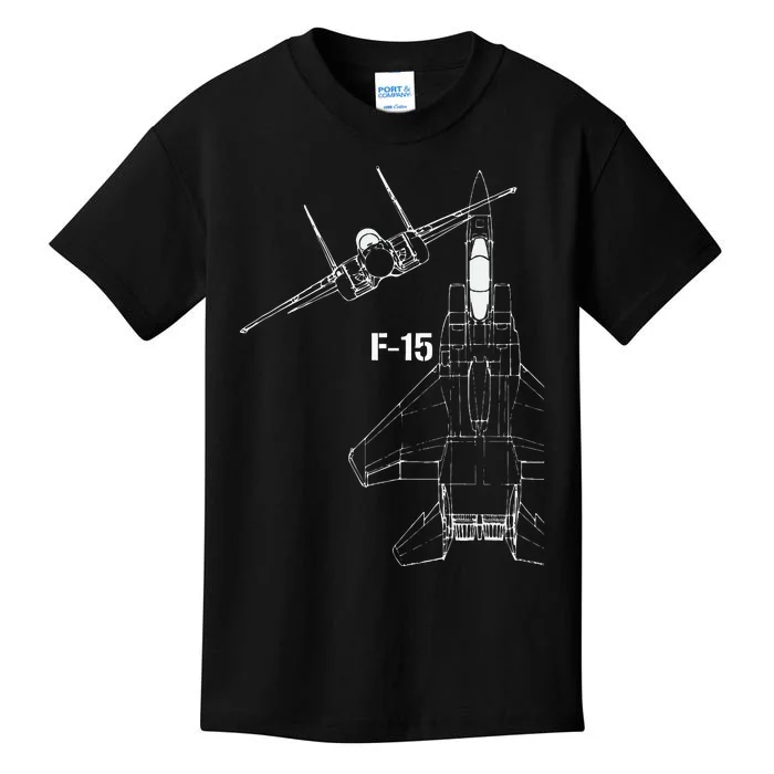 F15 Eagle Jet Military Stealth Fighter Jet Kids T-Shirt