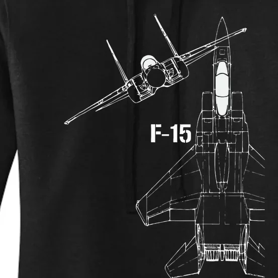 F15 Eagle Jet Military Stealth Fighter Jet Women's Pullover Hoodie