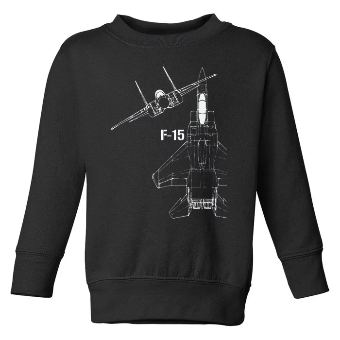 F15 Eagle Jet Military Stealth Fighter Jet Toddler Sweatshirt