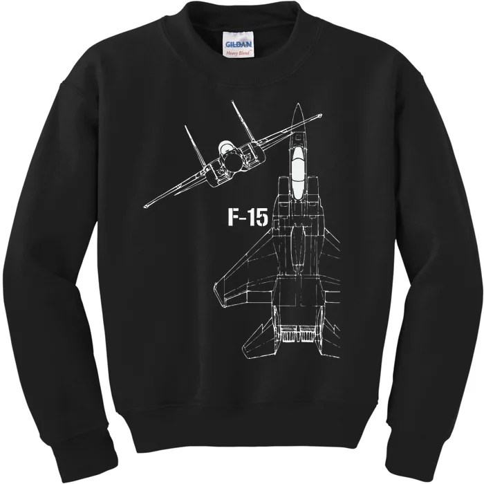 F15 Eagle Jet Military Stealth Fighter Jet Kids Sweatshirt