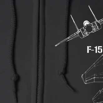 F15 Eagle Jet Military Stealth Fighter Jet Full Zip Hoodie