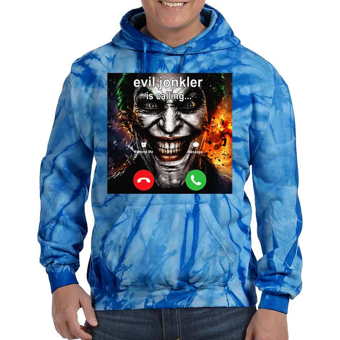 Funny Evil Jonkler Is Calling Halloween Tie Dye Hoodie