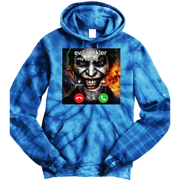 Funny Evil Jonkler Is Calling Halloween Tie Dye Hoodie