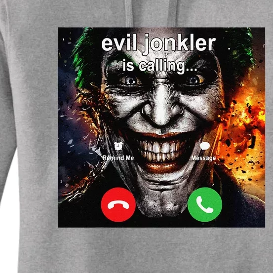 Funny Evil Jonkler Is Calling Halloween Women's Pullover Hoodie