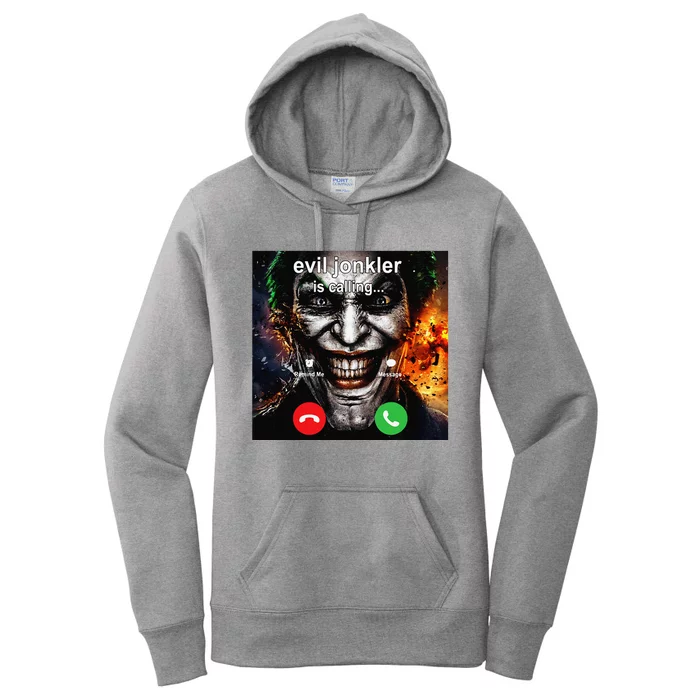 Funny Evil Jonkler Is Calling Halloween Women's Pullover Hoodie