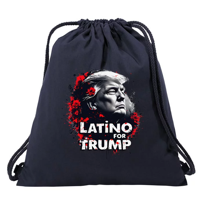 Funny Election Latinos For Trump 2024 Reelect Donald Trump47 Drawstring Bag