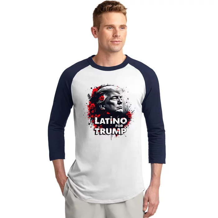 Funny Election Latinos For Trump 2024 Reelect Donald Trump47 Baseball Sleeve Shirt