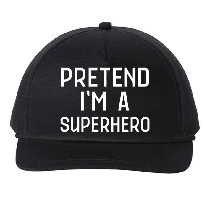 Funny Easy Lazy Halloween PRETEND IM A SUPERHERO Costume Snapback Five-Panel Rope Hat