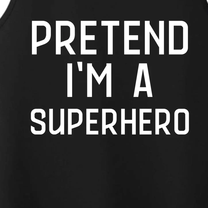 Funny Easy Lazy Halloween PRETEND IM A SUPERHERO Costume Performance Tank