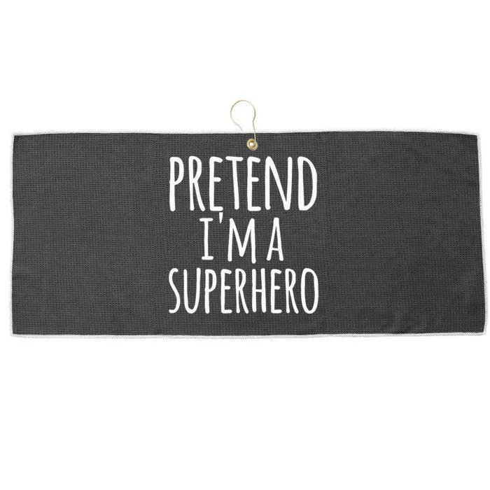 Funny Easy Lazy Halloween PRETEND IM A SUPERHERO Costume Large Microfiber Waffle Golf Towel