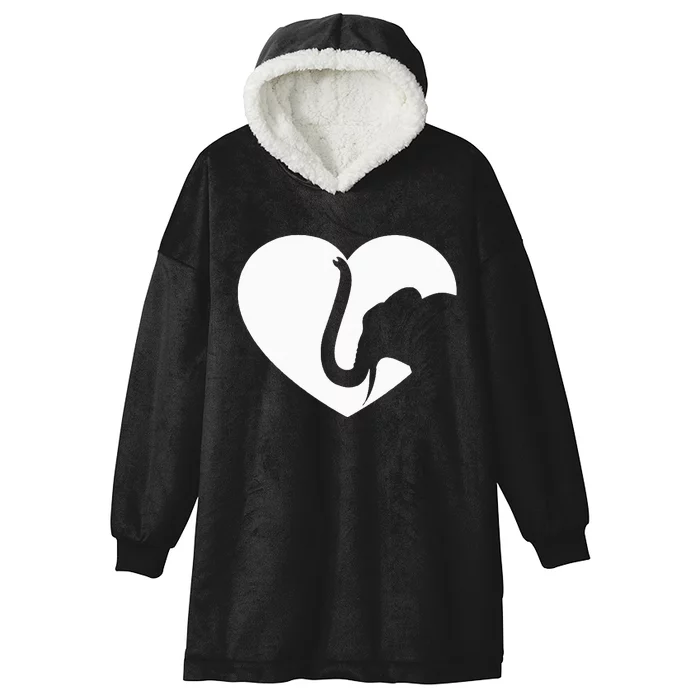 Funny Elephant Lover Gift Women Who Love Elephant Hooded Wearable Blanket