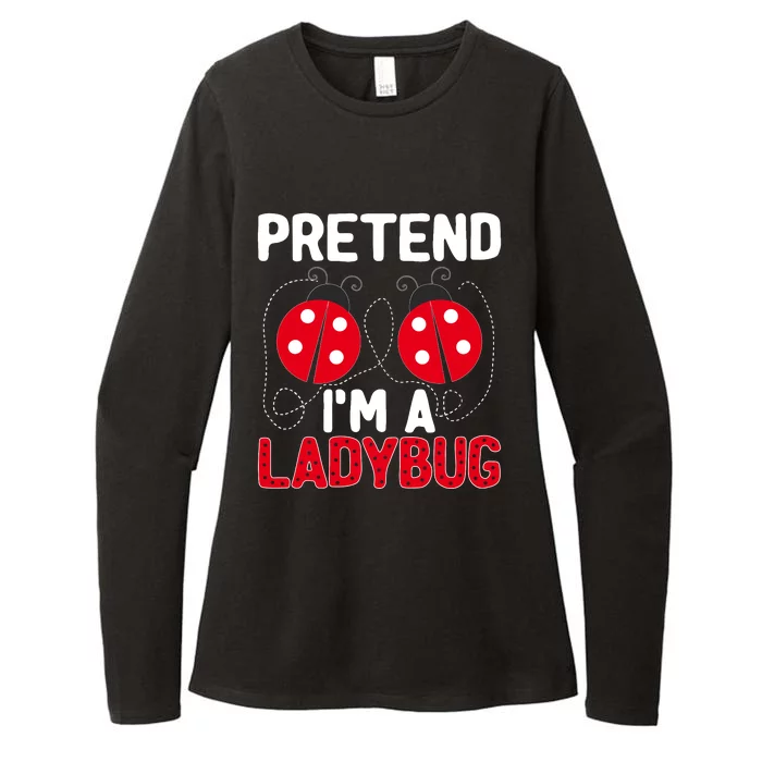 Funny Easy Lazy Halloween Pretend IM A Ladybug Costume Womens CVC Long Sleeve Shirt