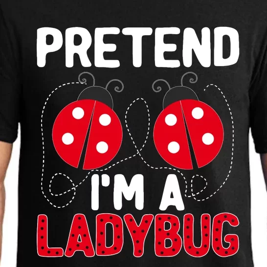 Funny Easy Lazy Halloween Pretend IM A Ladybug Costume Pajama Set