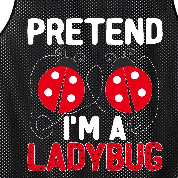 Funny Easy Lazy Halloween Pretend IM A Ladybug Costume Mesh Reversible Basketball Jersey Tank