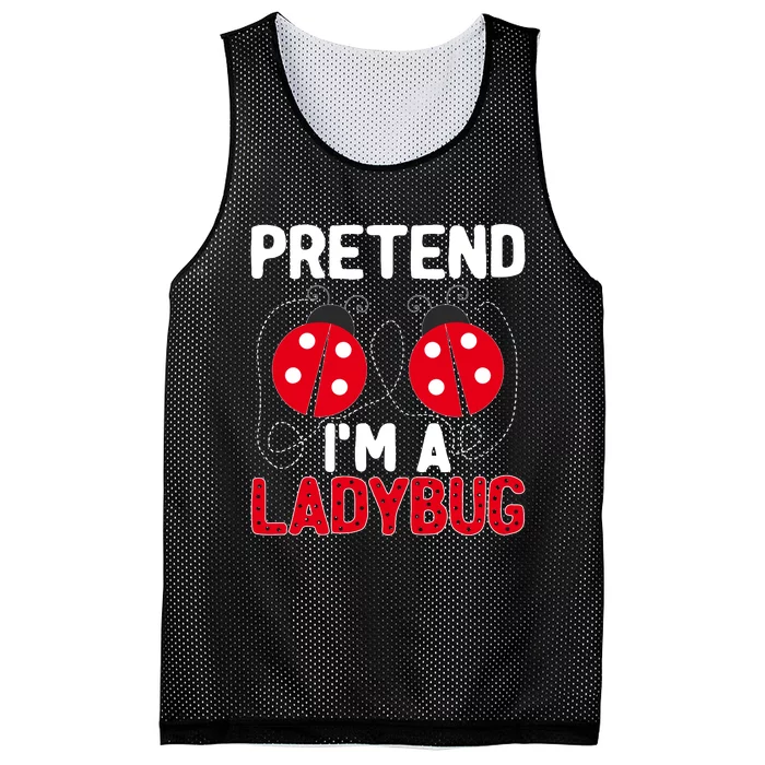 Funny Easy Lazy Halloween Pretend IM A Ladybug Costume Mesh Reversible Basketball Jersey Tank