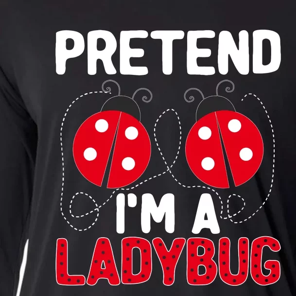 Funny Easy Lazy Halloween Pretend IM A Ladybug Costume Cooling Performance Long Sleeve Crew