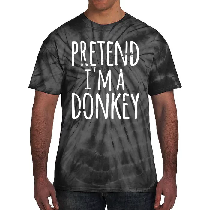 Funny Easy Lazy Halloween PRETEND IM A DONKEY Costume Tie-Dye T-Shirt