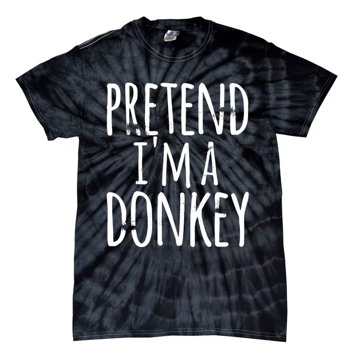 Funny Easy Lazy Halloween PRETEND IM A DONKEY Costume Tie-Dye T-Shirt