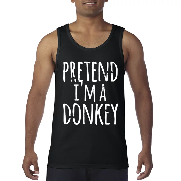 Funny Easy Lazy Halloween PRETEND IM A DONKEY Costume Tank Top