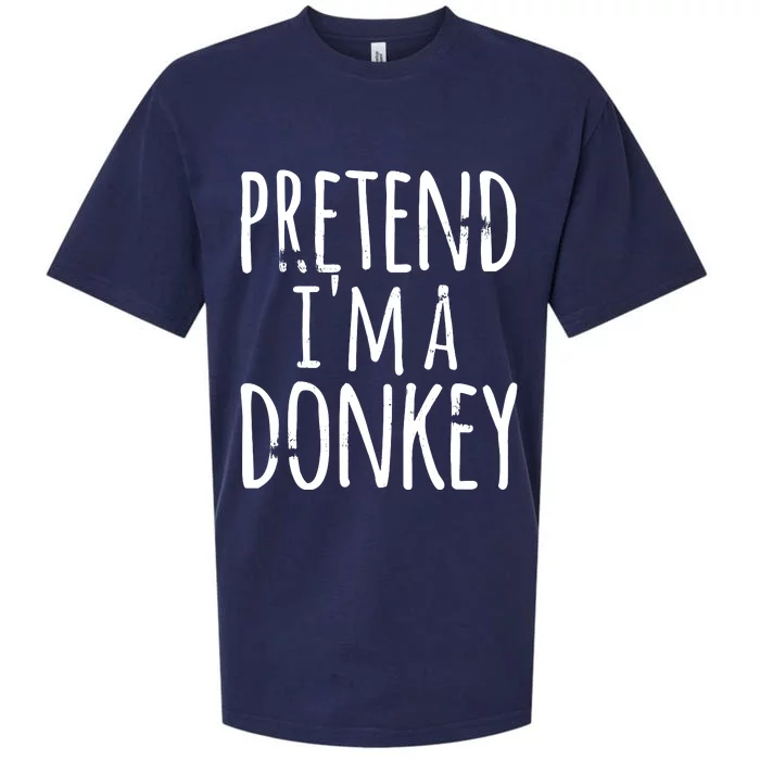 Funny Easy Lazy Halloween PRETEND IM A DONKEY Costume Sueded Cloud Jersey T-Shirt