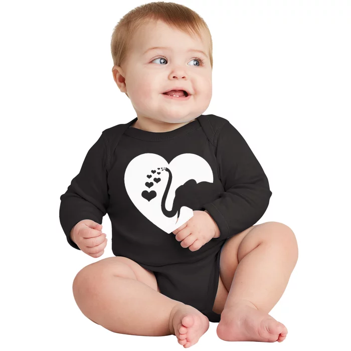 Funny Elephant Lover Gift For Women Who Love Elephant Baby Long Sleeve Bodysuit