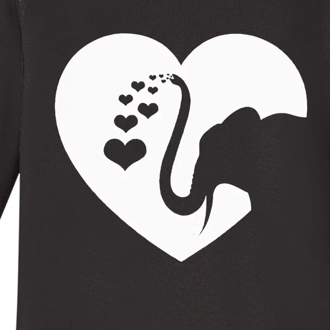 Funny Elephant Lover Gift For Women Who Love Elephant Baby Long Sleeve Bodysuit