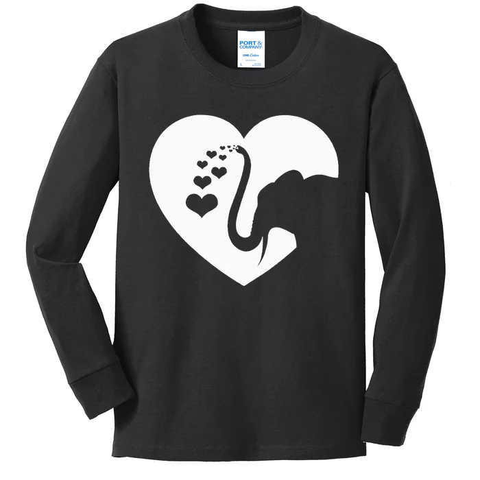 Funny Elephant Lover Gift For Women Who Love Elephant Kids Long Sleeve Shirt