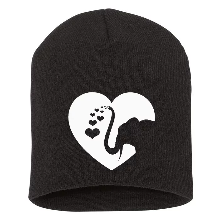 Funny Elephant Lover Gift For Women Who Love Elephant Short Acrylic Beanie