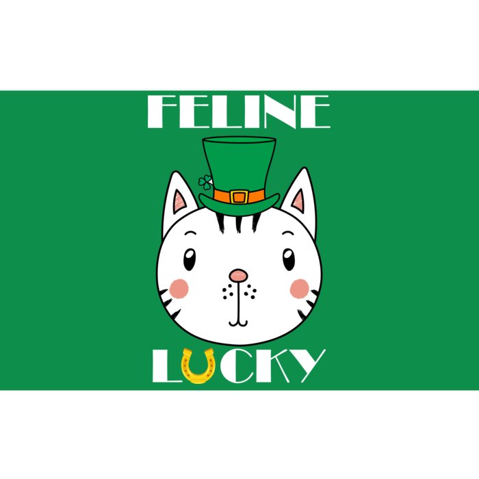 Feline Lucky Cat St Patricks Day Bumper Sticker