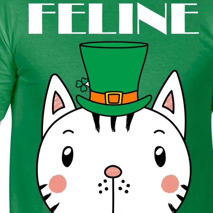 Feline Lucky Cat St Patricks Day Comfort Colors T-Shirt