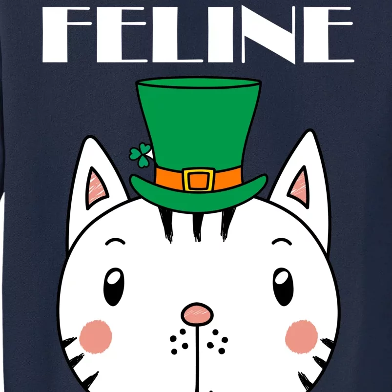 Feline Lucky Cat St Patricks Day Tall Sweatshirt