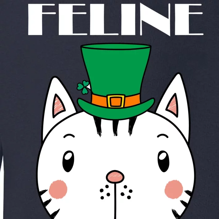 Feline Lucky Cat St Patricks Day Toddler Sweatshirt