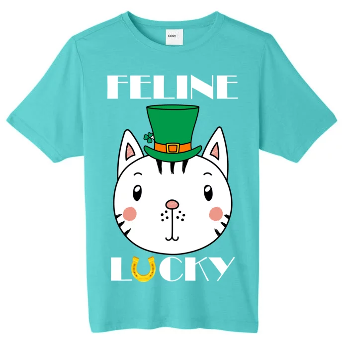 Feline Lucky Cat St Patricks Day ChromaSoft Performance T-Shirt