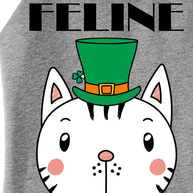 Feline Lucky Cat St Patricks Day Women’s Perfect Tri Rocker Tank